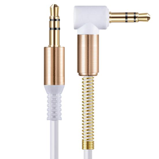 3.5mm Male Straight to Elbow Audio Adapter Cable Cord for Phone MP3 Car Speaker