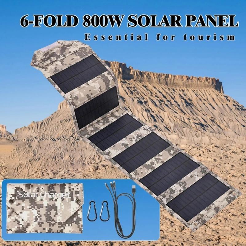 Foldable Camouflage Solar Chargers Panel 10W/12W/14W Output Portable PowerBank for Outdoor Devices Energy Supply