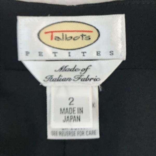 Talbots Two-Piece Suit Women's M Black Made in Japan Skirt Jacket Set(USED)