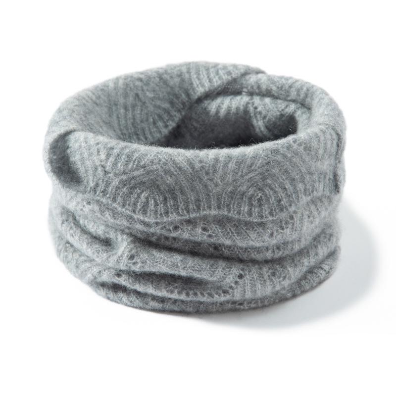 100% reines Kaschmir Verdickter Zopfmuster Halswärmer - Warmer Winter Unisex Schal