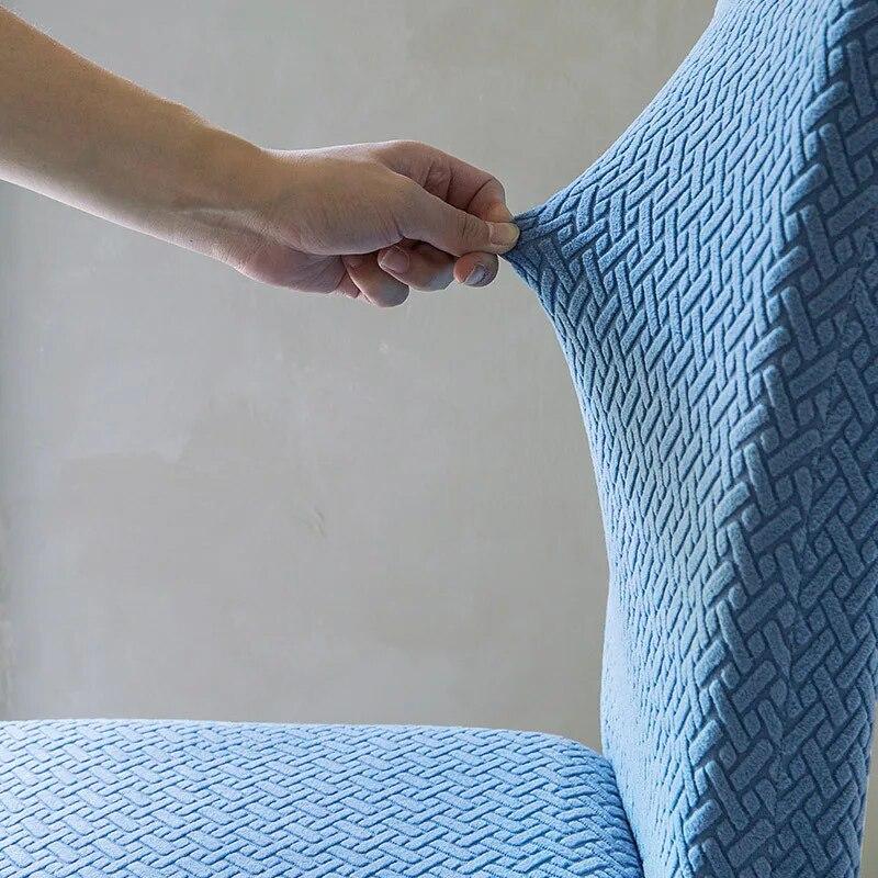 High Stretch Jacquard Three-Dimensional Chair Cover for Dining Room, Kitchen, Home Thick Fabric Covers, Easily Washable Covers