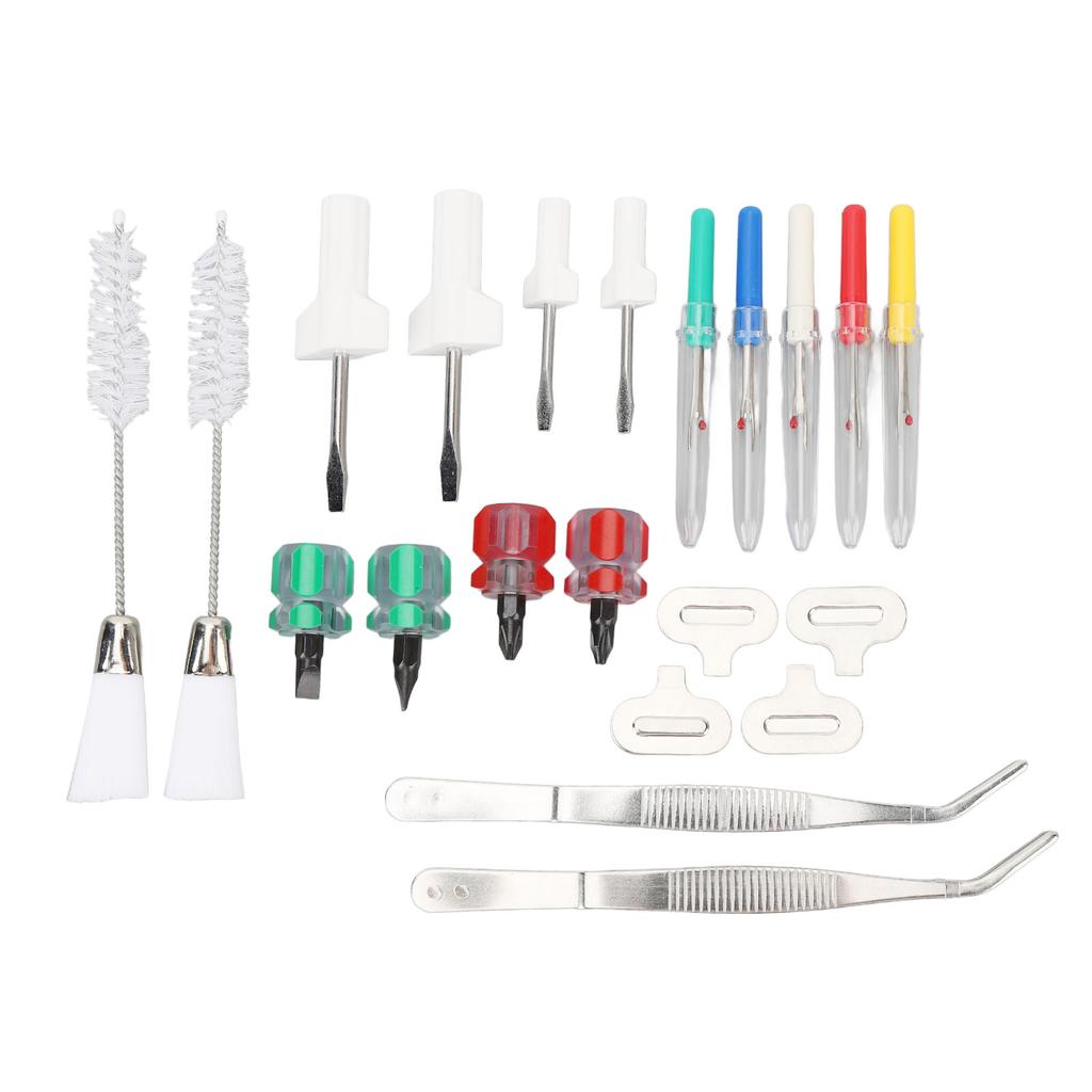21-teiliges Nähmaschinen-Reinigungsset Professionelle Nähmaschinen-Reparaturwerkzeuge mit Pinzette Schraubendreher und Nahttrennern