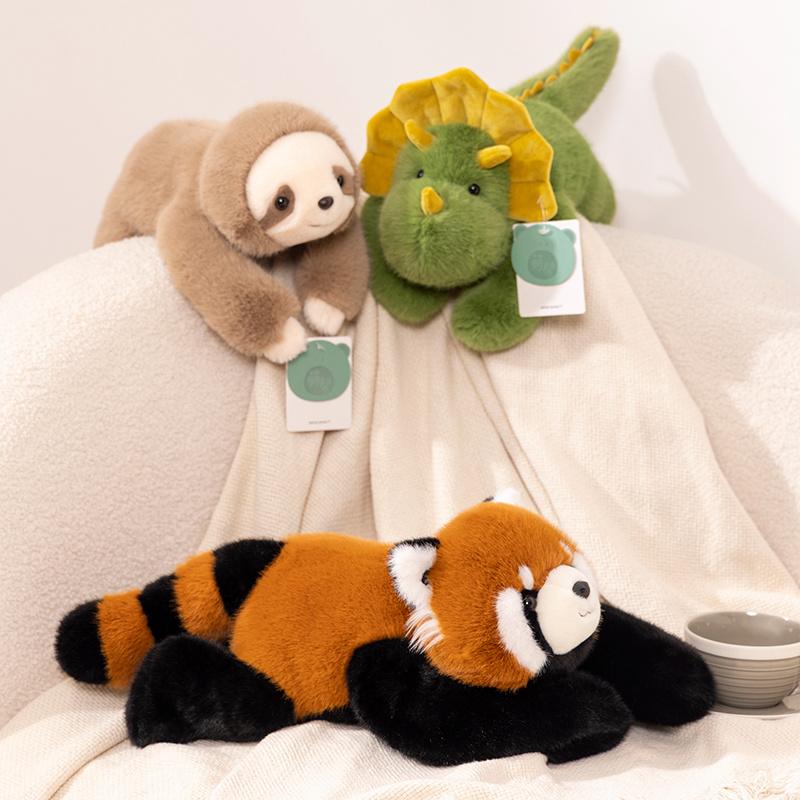 Kawaii Long Arm Evolution Peluche Plush Toy  Stuffed Animal Weighted Soft Plush Pillow Koala Red Panda Bear Sloth Dinosaur Gift