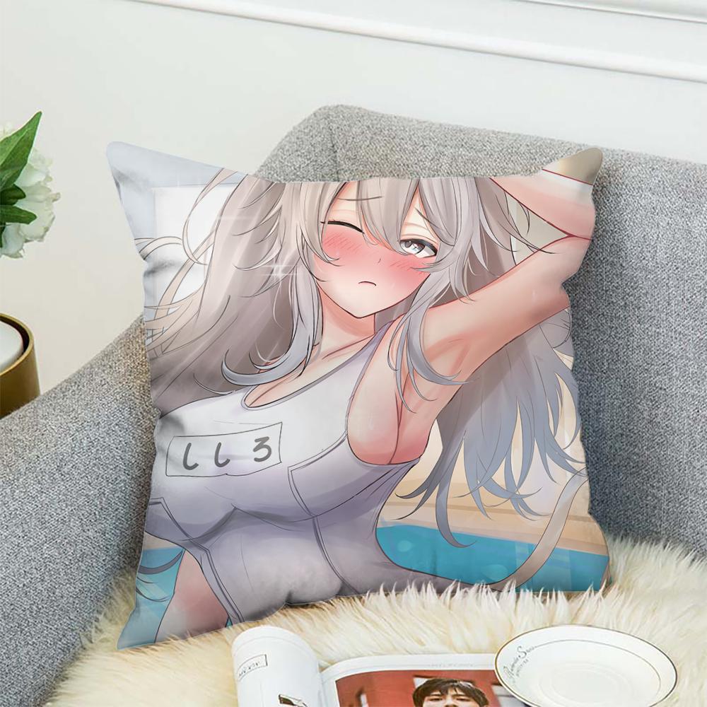 Anime S-Shishiro Botan Pillow Case For Car Sofa Decorative Home Double-sided Print Plush Square Throw Pillow Cushion Cover