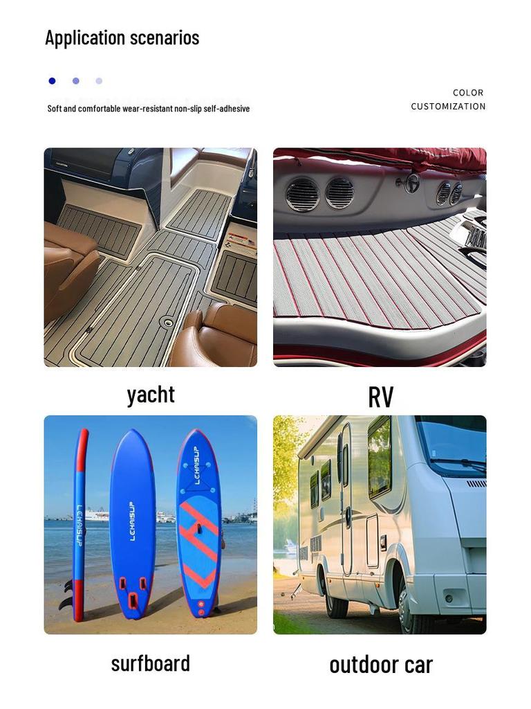 EVA Surfboard Non-Slip Pad with 3M Adhesive – SUP Paddleboard Anti-Slip Tail Pad and Heel Pad Surfing Accessory
