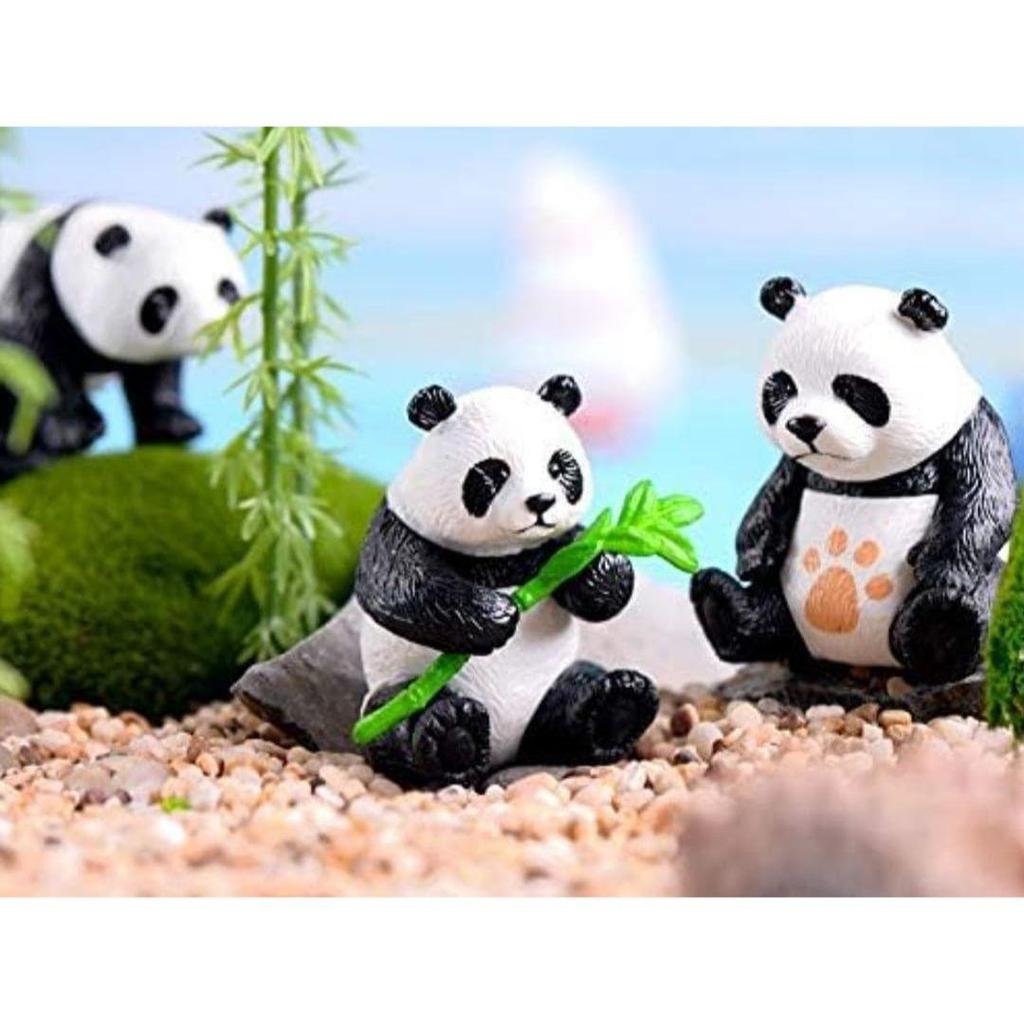 4 Pcs Panda Miniature Decor Items Set for Unique Gift,Home,Living Room,Office,Restaurant Decor,Showpiece,Perfect Valentine Decoration Items