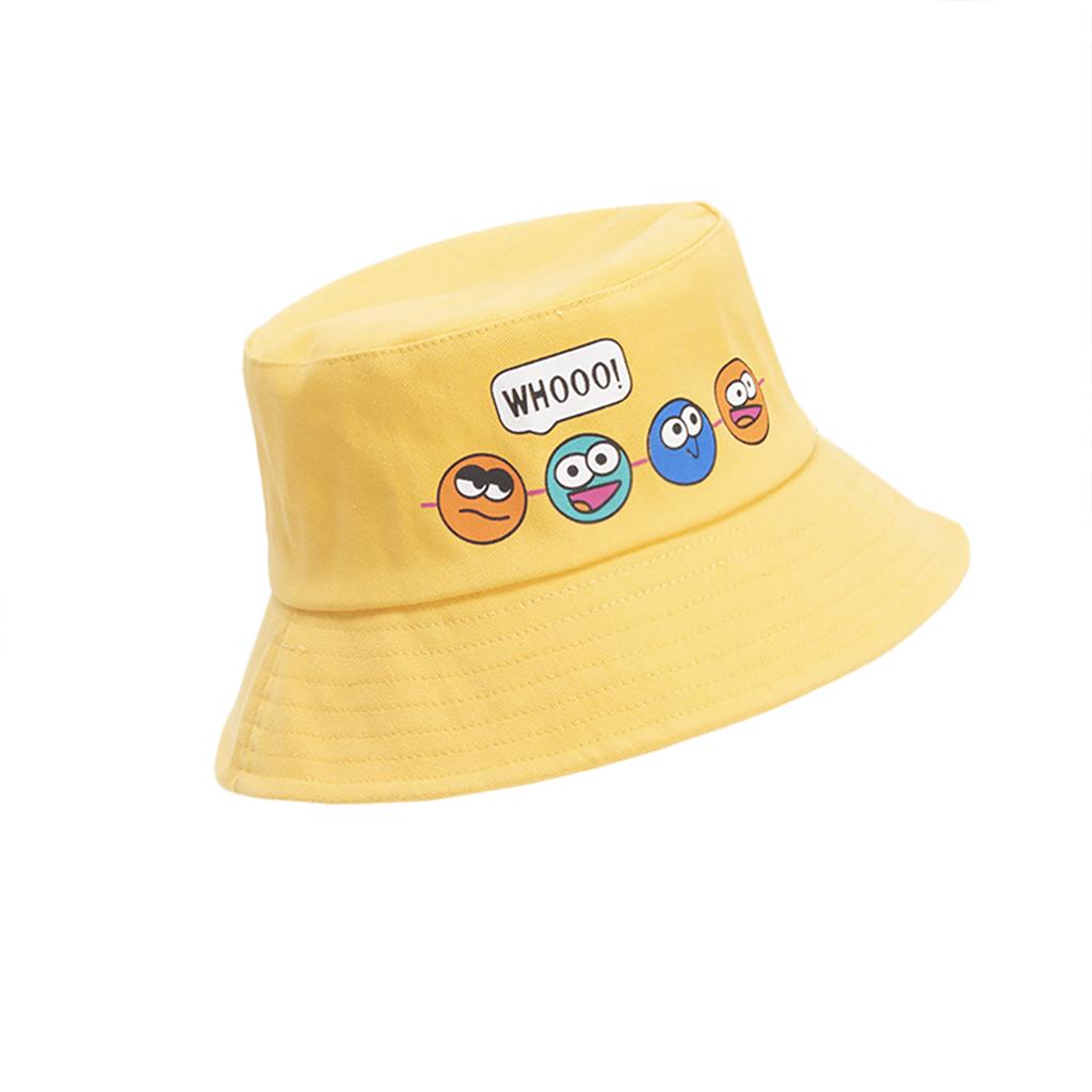 Sun Hat Cartoon Printing Sun Protection Toddler Bucket Hat Summer Fishing Cap For 2-5 Years Old Boys Girls
