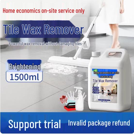 Tile & Wood Wax Remover: Floor Cleaner & Brightener for Matte & Wood Grain Surfaces