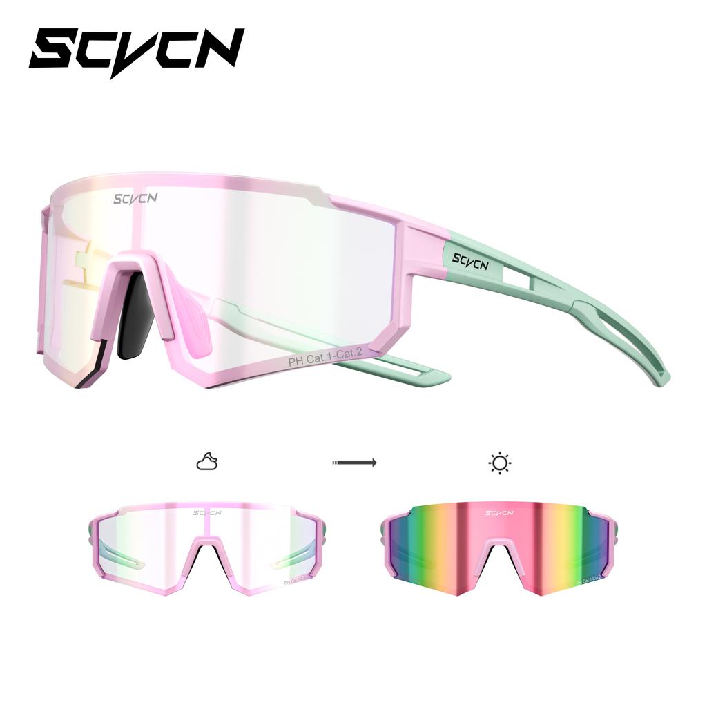 SCVCN Photochromic Hiking Eyewear Cycling Glasses Sunglasses for Men Cycling Road Mountain Bike Glasses Women Casual Windproof
