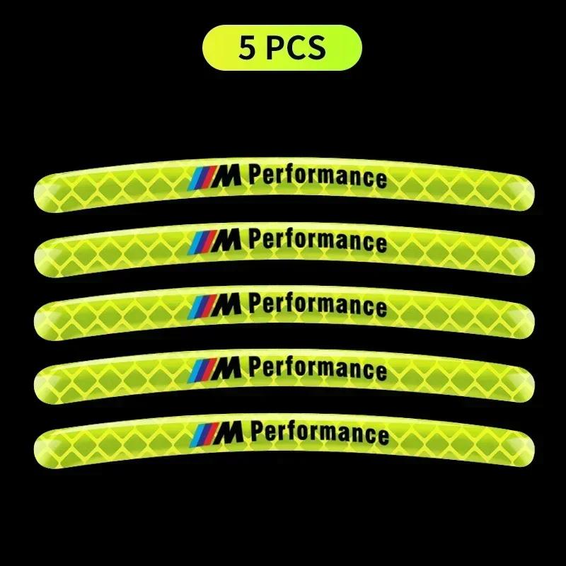 Car Bike Motorcycle Wheel Hub Reflective Stickers For BMW 13 5 Series F20 F21 F22 E87 E88 E90 E60 G30 E84 F10 F30 M X1 X3 X4 GT