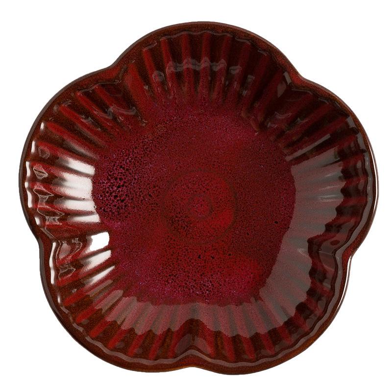 Ceramic Plate Jewelry Plate Jewelry Tray Tray Home Flavor Plate Restaurant Dip Saucer Creative Flower Shape Candle Holder Candle Holder