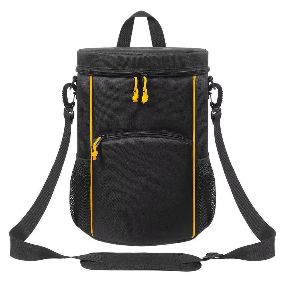 Two Way Zippers Tennis Storage Bag Shoulder Strap Tennis Balls Holder Bag  Racket Sports