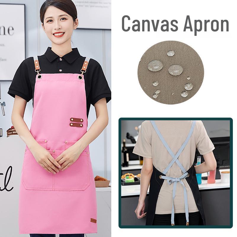 Unisex Barista Apron with Custom Logo for Coffee Shop Catering