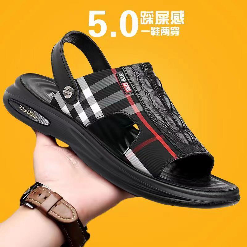 Kostenloser Versand Herrensandalen, Hausschuhe, Sommer Herren strapazierfähige Fahrschuhe für unterwegs, dicksohlige wasserdichte und rutschfeste Strandschuhe