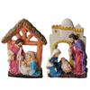 Lovely Resin Ornament Holy Family Statue Ornaments Novelty Holy Family Home Decor Display Christian Gift