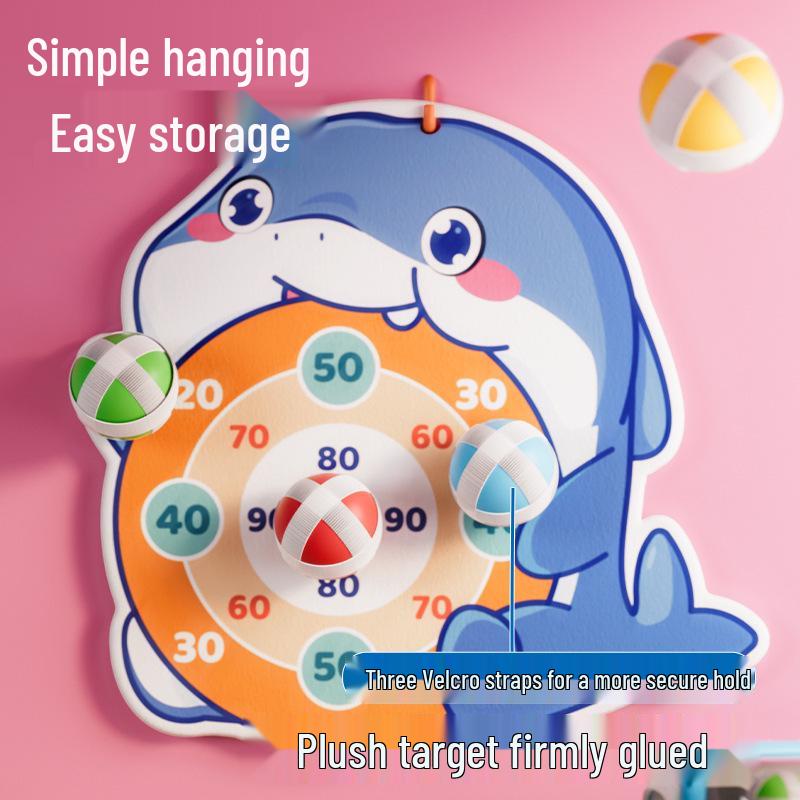 Whale Ball Gun Sticky Target Shooting Toy for Parent-Child Interaction