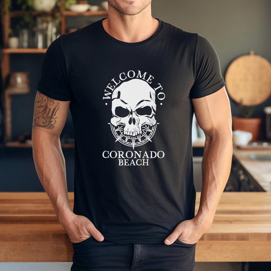 

Welcome to Coronado Beach Skull T-Shirt 2XL