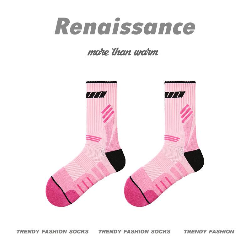Ladies Spring and Autumn Professional Towel Base Running Jump Rope Sweat Absorbing Breathable Sports Socks