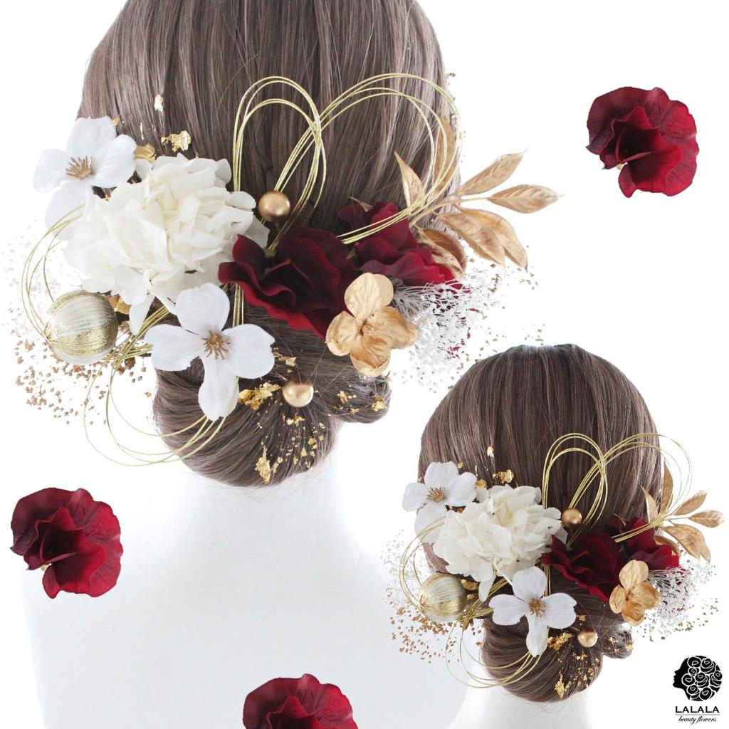 beauty Gorgeous hair ornament perfect for entrance fireworks and 20th birthday gatherings 2901h [LALALA flowers] coming-of-age ceremonies,