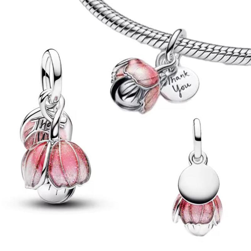 New 925 Silver Cartoon Butterfly Dog Charm Beads Suitable for Women Bracelet Fashion Wedding Jewelry Gifts