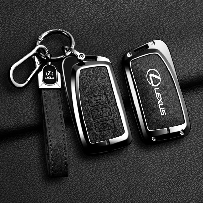Leather Car Key Cover Case Shell for Lexus RX350 NX300 Es300h Rx450h GS300 GX470 IS250 ES350 LX570 GX460 Nx300h Is300h Keyring