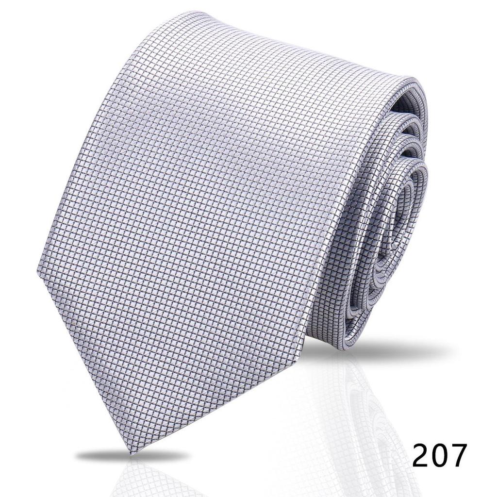 Men's High-Grade Black and Red Striped Silk Tie for Formal and Wedding Wear - 8CM