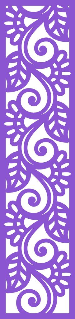 A2 Pendant, openwork decoration, purple, 21x90