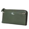 Long Wallet with Embossed Genuine Green [Nomura Shuhei] <Mei> L-shaped Zipper, Leather, No. 80272,