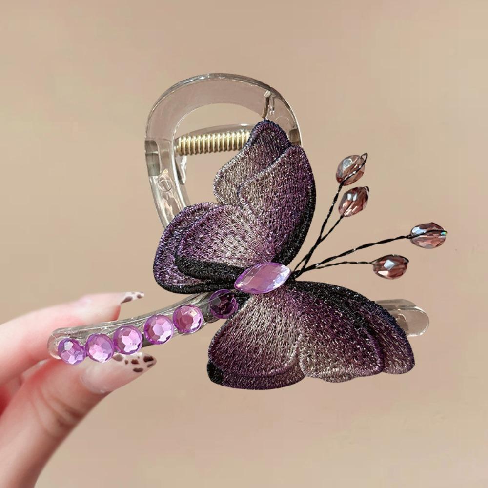 Exquisite Chinese Style Hair Clip Embroidered Headwear Graceful Retro Headdress  Daily Wear