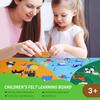 Felt Farm Zoo Storyboard Set 56pcs, Home Teaching Interactive Game, Animal Insect Cognitive Education 40X29.4in