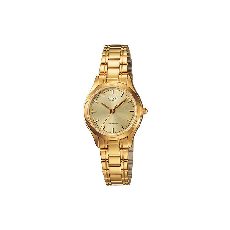 Casio Standard Series Retro Pointer Steel Band Watch Women watches Gold LTP-1275G-9A Gold