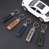 Metal Leather Car Keychain Anti-Loss Key Ring For Panamera Carman Macann Bobst Cayenne 911 981 991 970 996 Stickers
