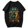 Men T Shirt 67 Brainrot Italian Meme Funny 67 Retro Cotton Y2K Graphic Quality Unisex Clothes T Shirts