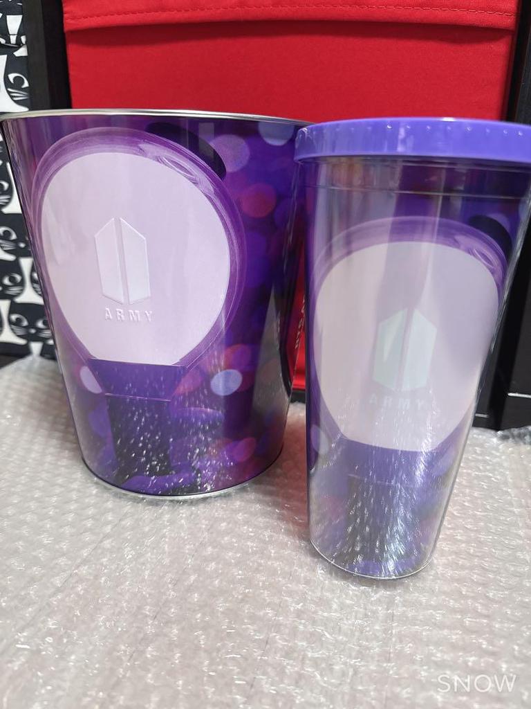 [USED] Korea Exclusive BTS ARMY Mega Box Tumbler Cup Purple