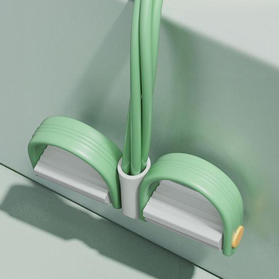 Extensor de gleznă cu pedale cu 6 tuburi, bandă de rezistență Figura 8, elastic pentru yoga, coardă de tragere pentru abdomene cu mâner, bărbați femei, tensioner cu pedale, aparat de exerciții, echipament de antrenament