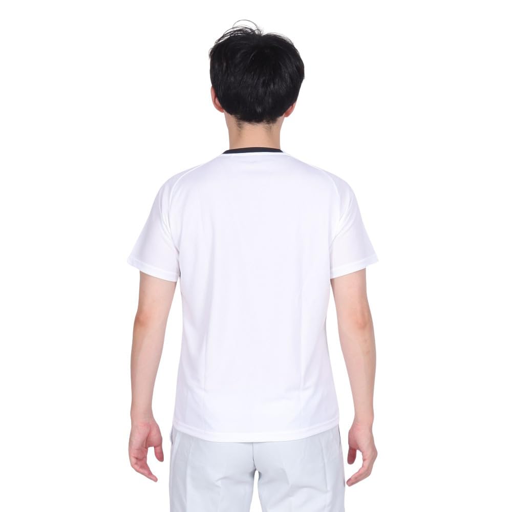 Practice Short Dynamotion Size S Tennis/Badminton Shirt, Sleeve, Moisture-Wicking, Quick-Drying, Fit, Unisex, White, (62JAB012)