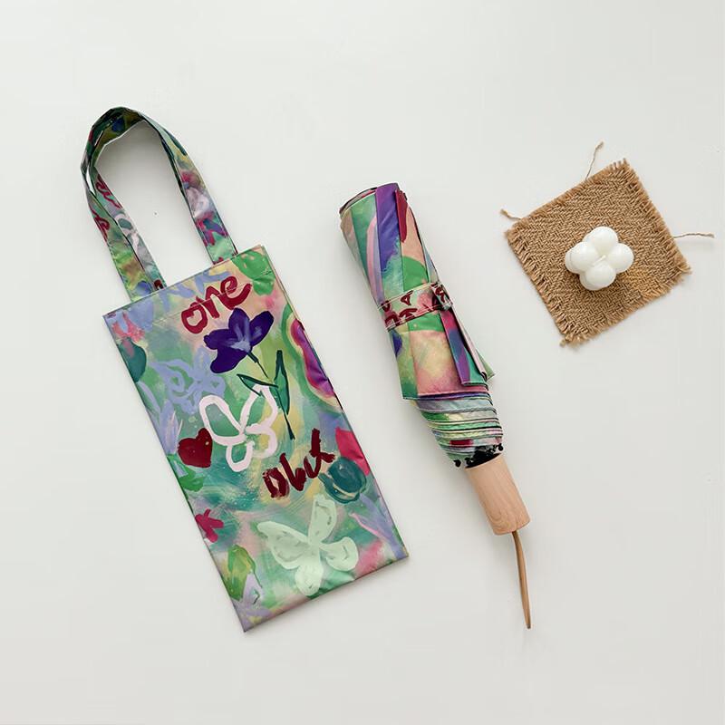 Portable Manual 8-Rib Tri-Fold UV Umbrella