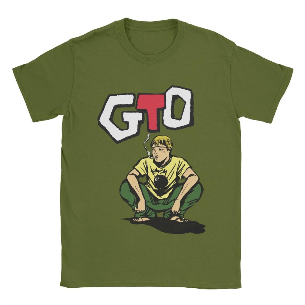 Men T-Shirts GTO Great Teacher Onizuka Humor Cotton Tee Shirt Short Sleeve T Shirt Round Collar Clothes Plus Size