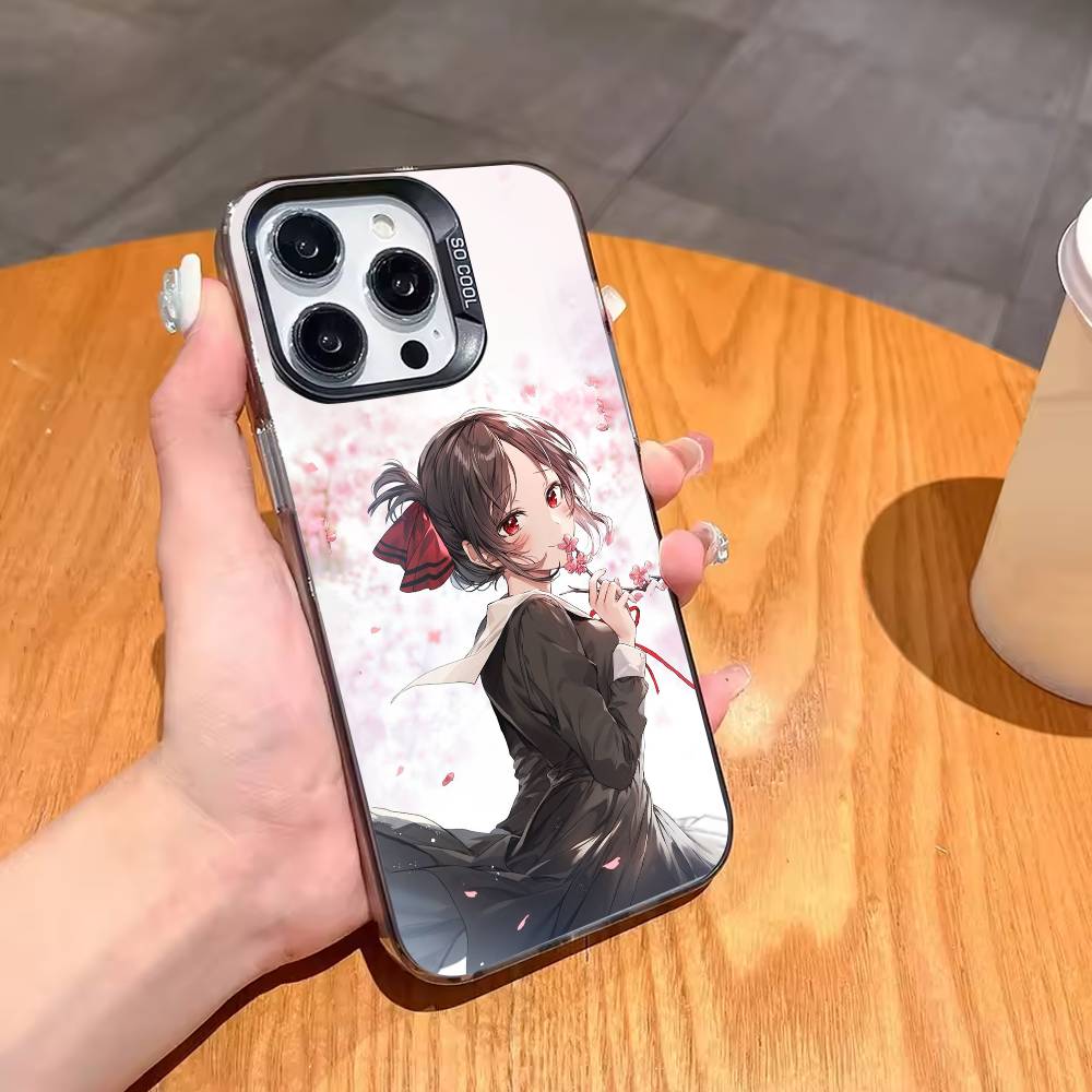 S-Shinomiya K-Kaguya Phone Case For iPhone17,16,15,14,13,12,11,Pro,MAX White Matte Shockproof Cover iPhone11PROMAX