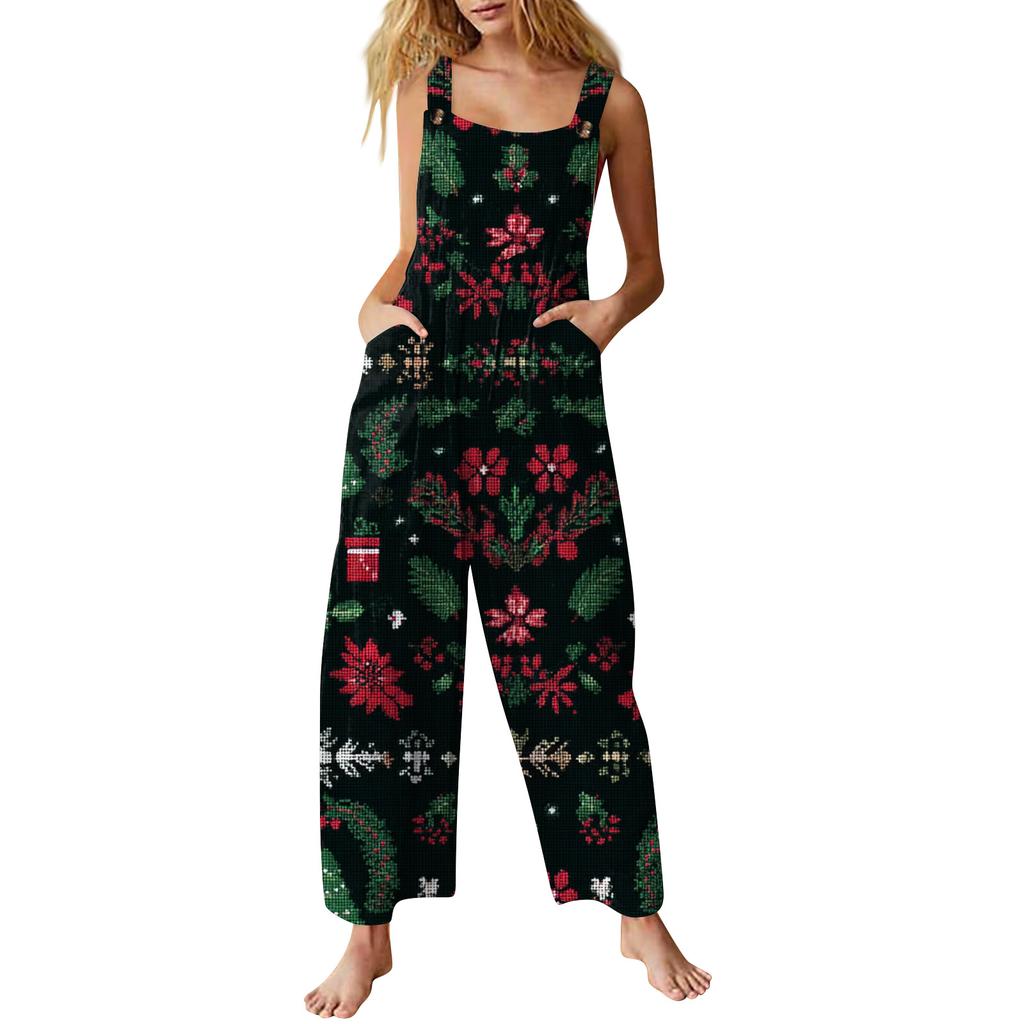 Women's Jumpsuit Printed Casual Loose Jumpsuit