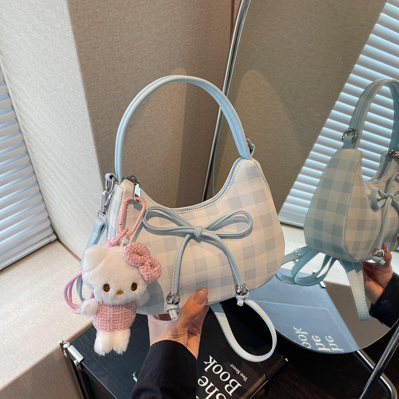 High-End Nischentasche Damen neue Mode Umhängetasche Schleife tragbare Knödeltasche