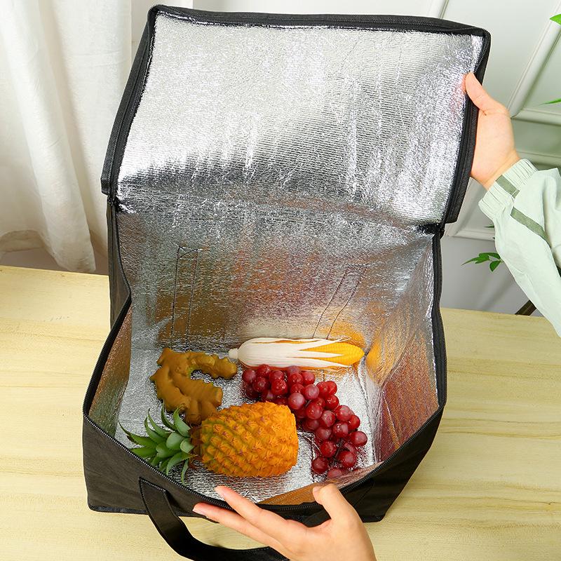 Waterproof Non-Woven Portable Insulated Bag for Outdoor Camping and Takeaway Bento Storage