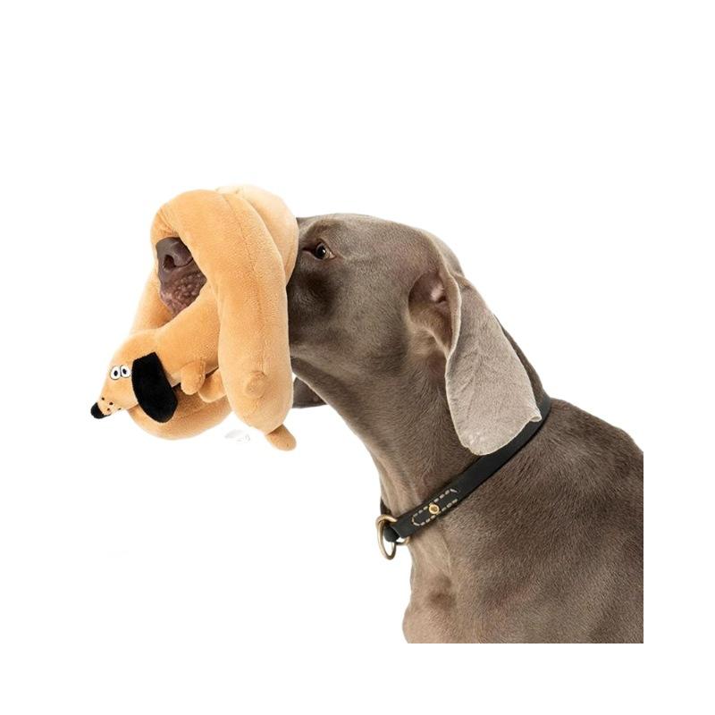 Pet Plush Toy Long Pillow High Quality Stuffed Soft Dog Plush Toys Bite Resistant Sound Puppy squeaky Sausage Dogs Toys Supplies