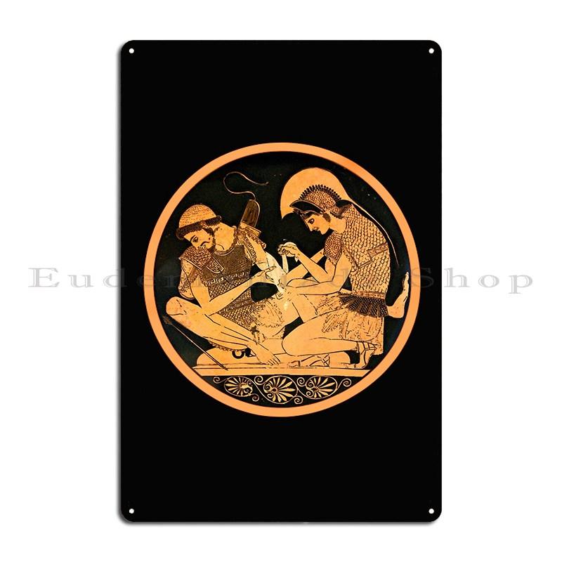 

Achilles And Patroclus Greek Pottery Metal Signs Wall Create Customize Print Pub Plates Tin Sign Poster 20x30cm（7.8x11.8inch）