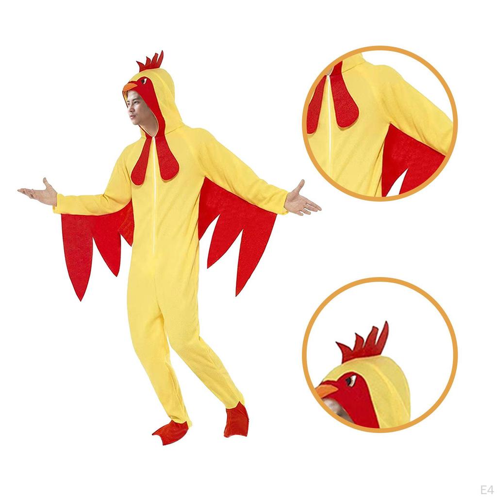 Chicken Costume Adult Animal Pajama for Party Supplies
