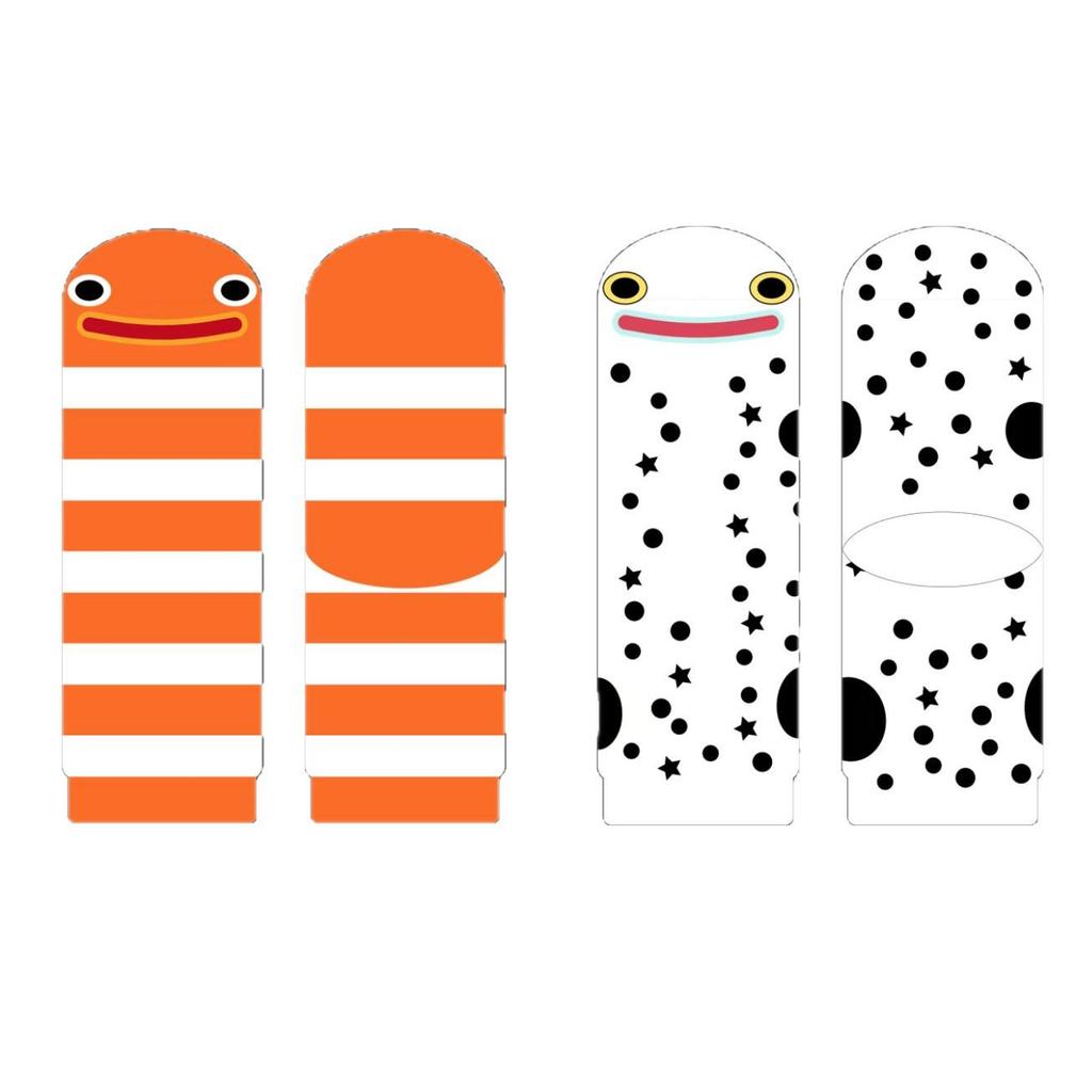 Striped Conger Eel Mid-Calf Socks - Cute & Funny Xiaohongshu Style for Spring & Autumn