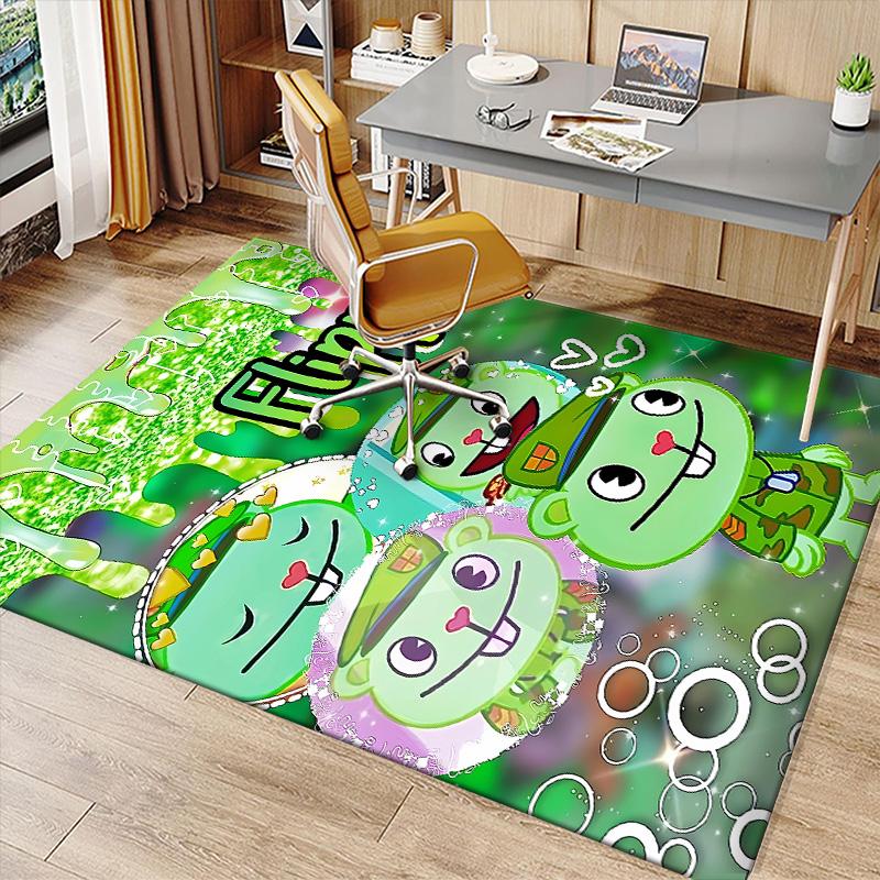 Happy Tree Friends2 Printed Absorbent Washable Carpet, Non-Slip Bathroom Mats, Kitchen Rugs, Yoga Mat,Living Room Entrance, Camping Picnic Rugs
