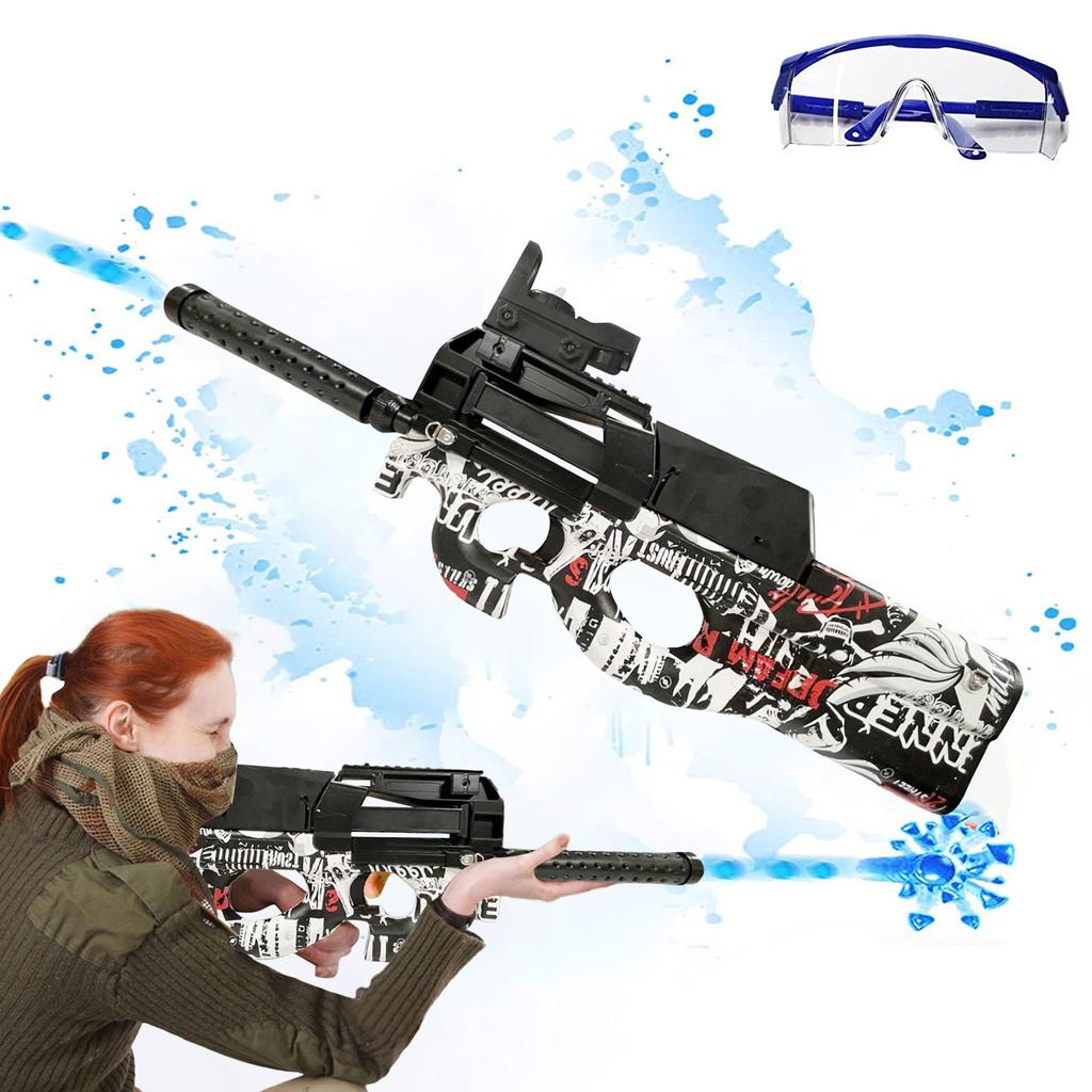 Electric Gel Ball Blaster Toy , Splatter Ball Blaster With 2500 Water Bullets Beads & Goggles, High Performance Assembled Automatic Toy For Outdoor