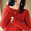 Women's Bottoming Shirt with Sweater Early Autumn New Slim Pullover Round Neck Knitted Long-sleeved Non-cashmere Top