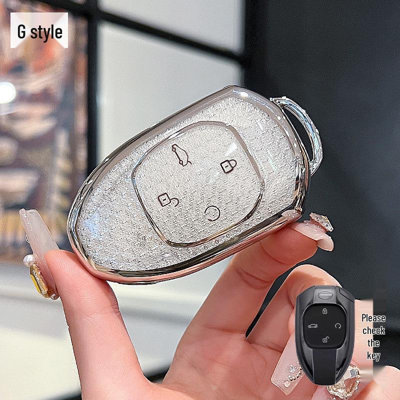 

Чехол для ключа GAC Trumpchi E8 2024: E8pro/MAX Версия Honor Кристальный чехол Сумка для ключей автомобиля с пряжкой